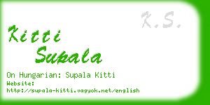 kitti supala business card